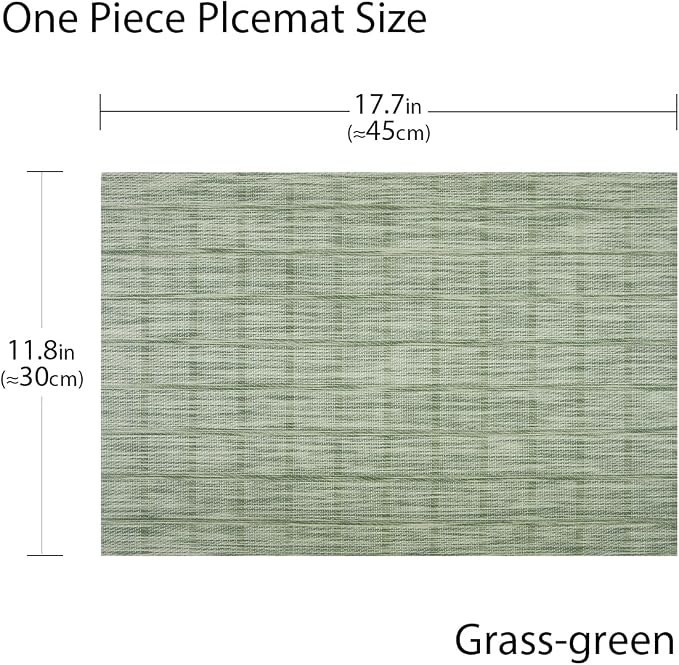 PIGCHCY Countryside Placemats Set of 6 Woven Heat Resistant Placemats Washable - Image 3