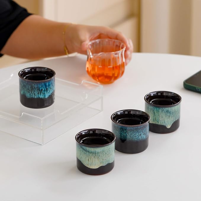 Espresso Cups Set of 2, Ceramic Espresso Cups, Expresso Shots Cups, 2.5oz Tea - Image 6