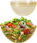BESTVIP 150 Oz Glitter Gold Plastic Serving Bowls, 4 Pack | 11.6-Inch by Bestvip