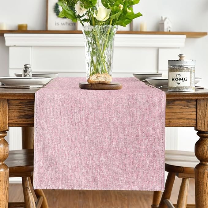Artoid Mode Pink Table Runner, Seasonal Summer Washable Kitchen Dining Table - Image 7