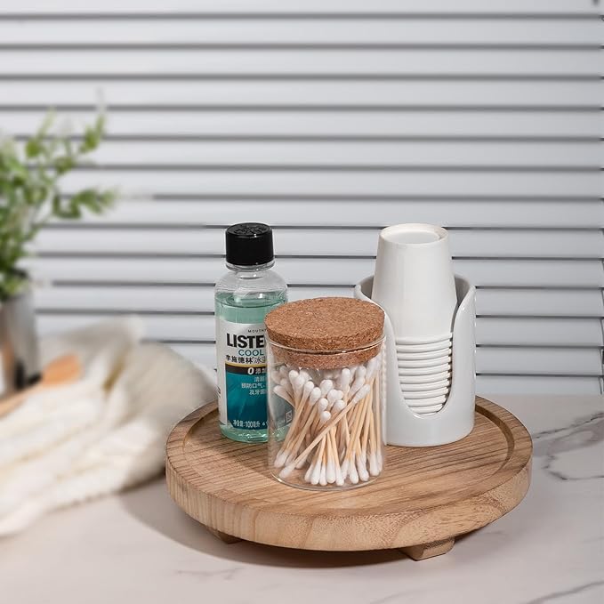 Round Decorative Tray Farmhouse Kitchen Decor Soap Dish, Lightweight, Easy Clean - Image 2