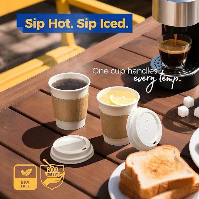 Fit Meal Prep 500 Pack 8 oz Disposable Coffee Cups - Image 4