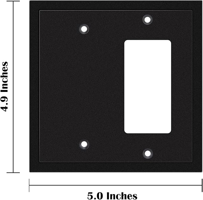 Modern Edge Decorative Wall Plate Switch Plate Outlet Cover, Durable Solid Zinc - Image 3