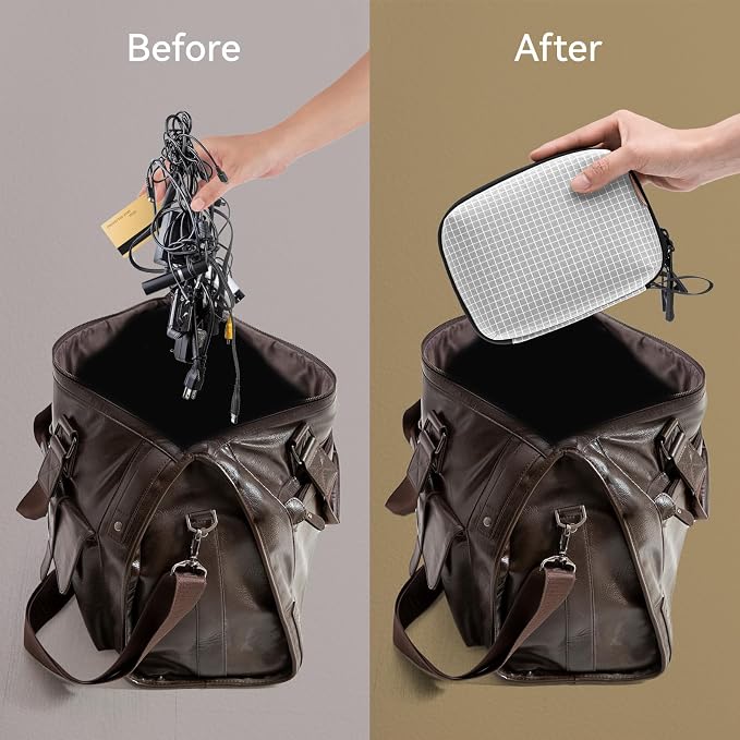 Electronics Organizer Cord Organizer Travel, Small Tech Bag - Image 3