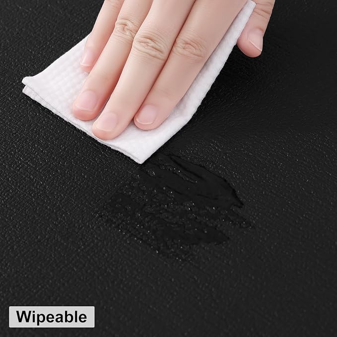 Round Faux Leather Placemat and Coaster 6 Packs, Washable Heat Resistant Dining - Image 5