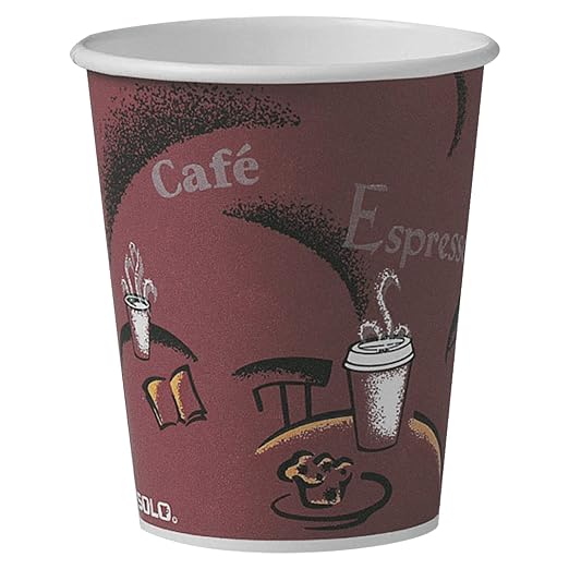 Solo OF10BI-0041 10 oz Bistro SSP Paper Hot Cup by SOLO