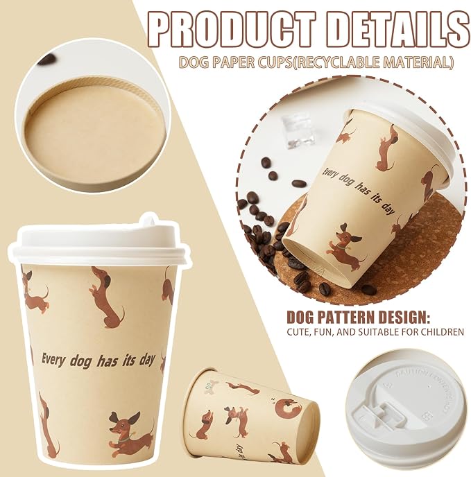12 OZ 25 Pack Disposable Cups Paper Coffee Cups - Image 4