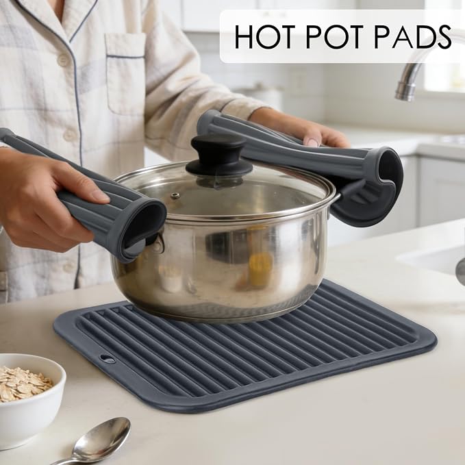 4 PCS Silicone Trivet for Hot Dishes, Silicone Hot Pads Trivets Mat for Hot - Image 2