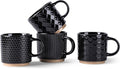 GBhome 6 OZ Stackable Coffee Mugs Set of 4, Ceramic Coffee Cups Set | 4 by GBhome