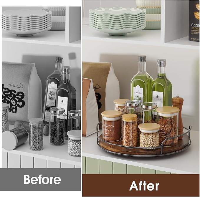 LAMU 2 Pack 9'' 11'' Lazy Susan Turntable Organizer - Image 3