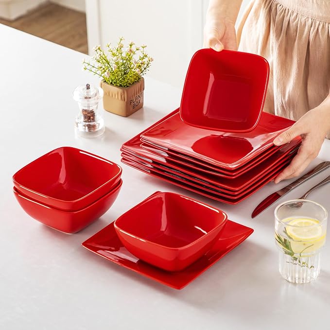 vancasso Soho Dinnerware Sets 12 Pieces, Dinner Plate, Plates and Bowls Sets - Image 6