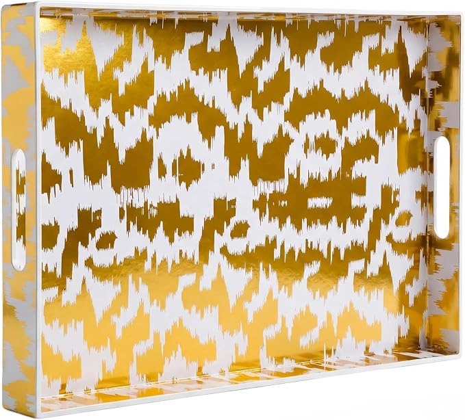 Decorative Serving Tray with Handles by Zosenley