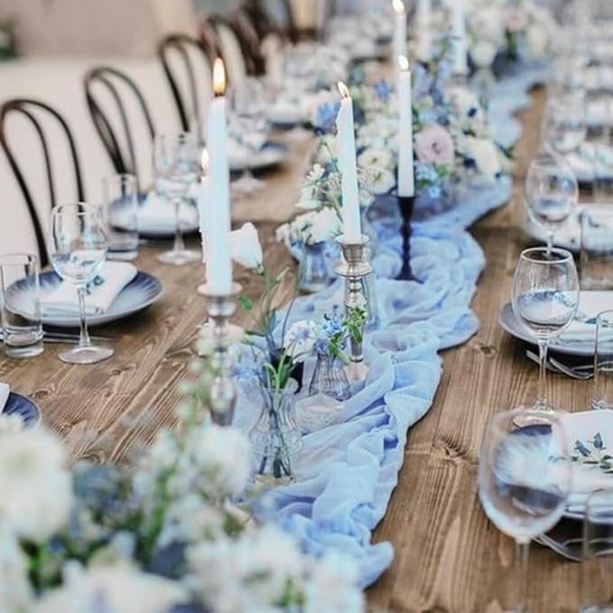 10 Pack Cheesecloth Table Runner 6FT Boho Gauze Rustic Fabric Table Runner - Image 6