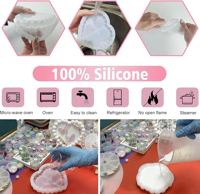 3 Pcs Bubble Thickened Silicone Resin Tray Molds - Image 3