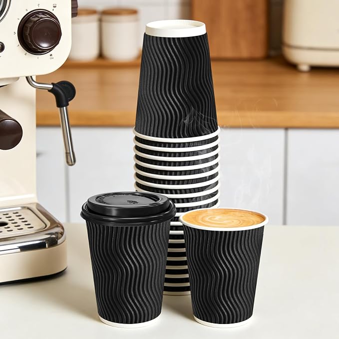 BYSNOW 50 Pack 12 oz Coffee Cups - Image 6