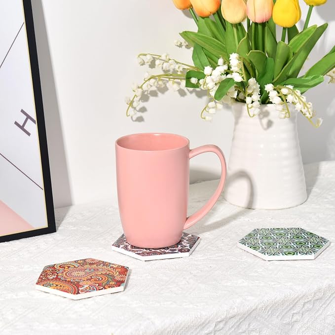 24 Pcs Ceramic Tiles for Crafts White Ceramic Coasters for Crafts - Image 5