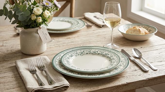 Royal 12-Piece Porcelain Dinnerware Set - Image 8