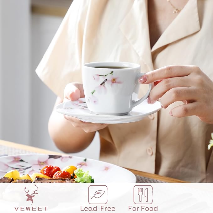 VEWEET 30 PCS Ceramic Dinnerware Sets - Image 3