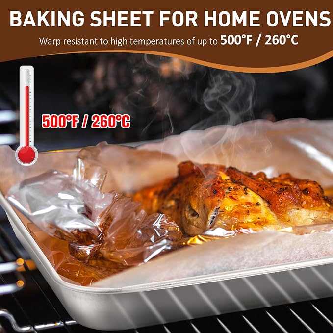 meekoo 24 Pcs Baking Sheet Pan Cookie Sheet Set - Image 5
