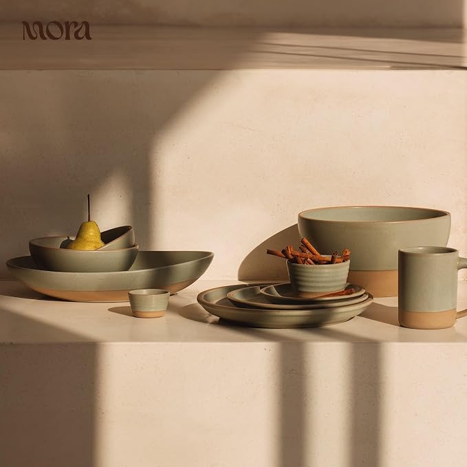 MORA Mega and Giant Serving Dishes Set of 2, 16 inch and 14 inch Ceramic - Image 8