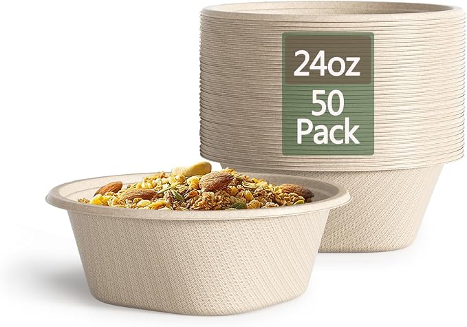 24 Oz Disposable Paper Bowls by Homestockplus