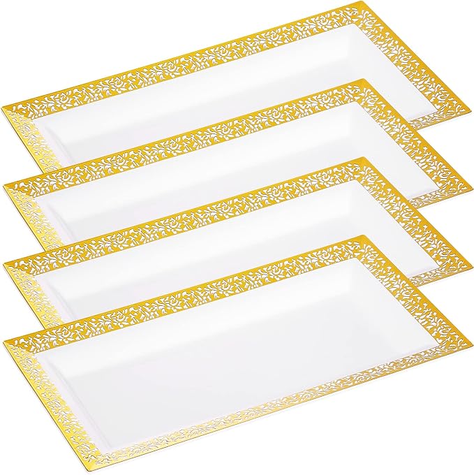 Disposable Serving Trays and Platters Set by Yumchikel