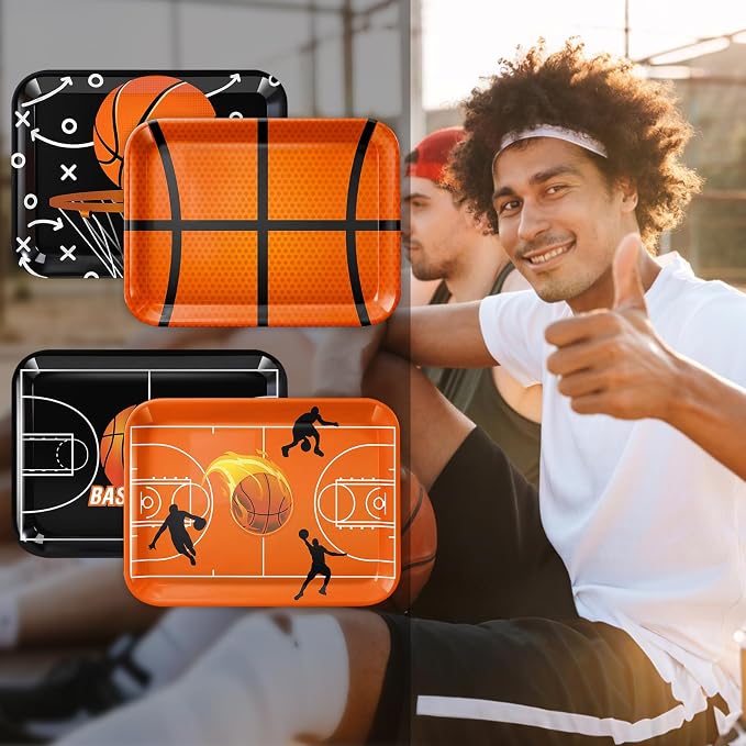 4 Pieces Basketball Serving Trays - Image 5