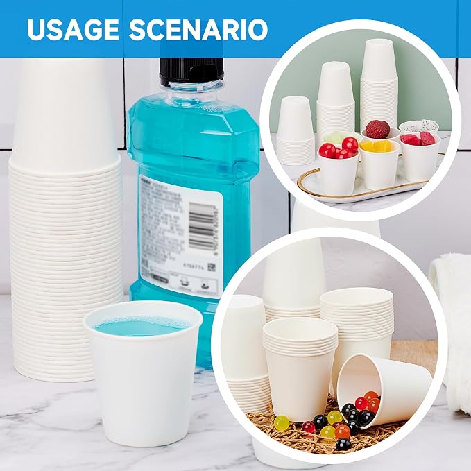 RACETOP 3 oz 300 Pack Paper Coffee Cups - Image 3