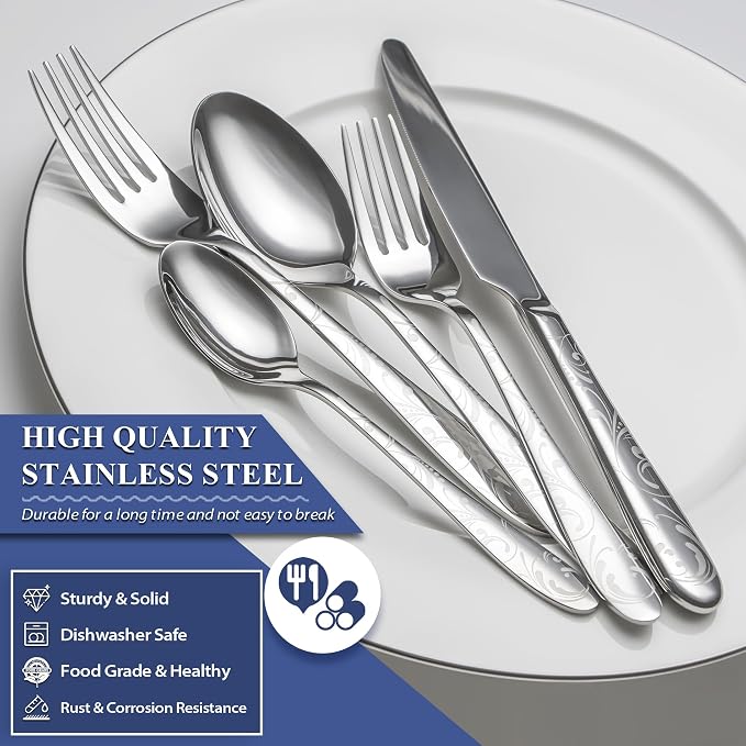 40 Piece Silverware Set Service - Image 3