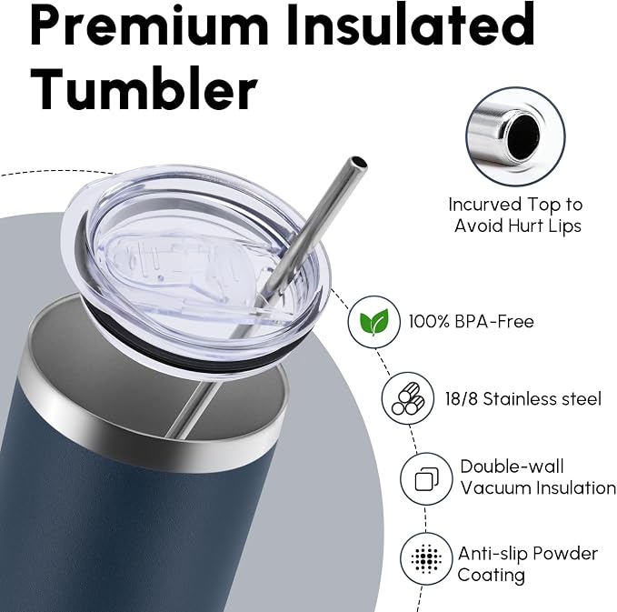 Volhoply 12 Pack Skinny Tumblers - Image 3
