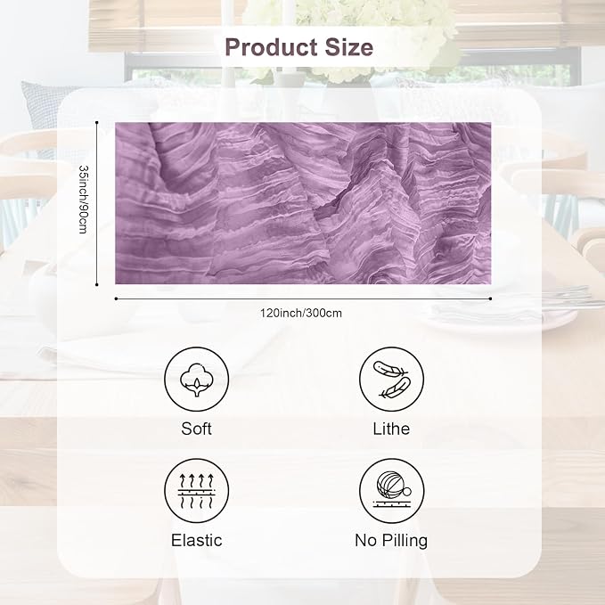 10 Pack Lilac Cheesecloth Table Runner 35x120 Inch 10Ft Rustic Gauze Cheese - Image 4