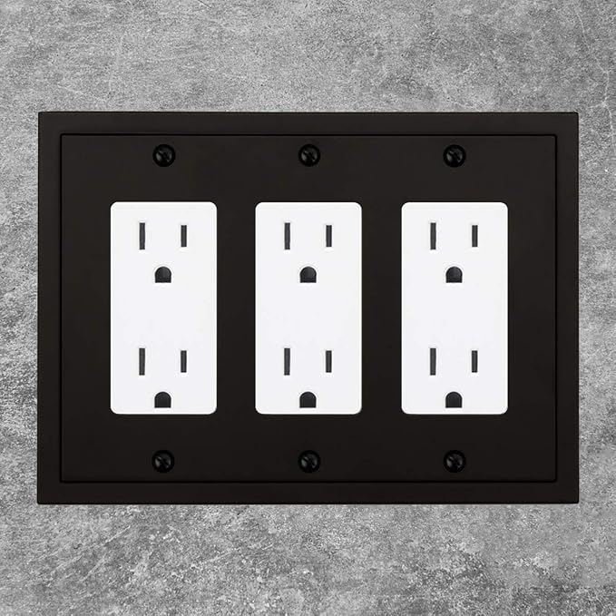 Modern Edge Decorative Wall Plate Switch Plate Outlet Cover, Durable Solid Zinc - Image 4