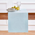 Solino Home 100% Pure Linen Table Runner Ice Water Long, Fete 14 x 132 in | by SolinoHome