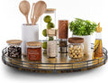 Lazy Susan Turntable Organizer for Table Top, 18’’ Round Wooden Lazy Susan for by HGF