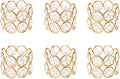 Crystal Metal Napkin Rings Set, Elegant Wedding/Party Table Decor, Shiny by kehail
