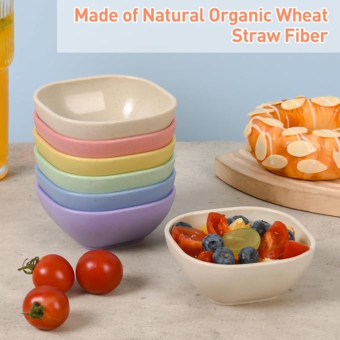 8 Pack Small Bowls, 4.5 OZ Assorted Colors Dipping Sauce Cups, Ice Cream Bowls - Image 4