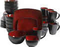 Gibson Elite Soho Lounge Square Reactive Glaze Stoneware Dinnerware Set by GibsonHomewares