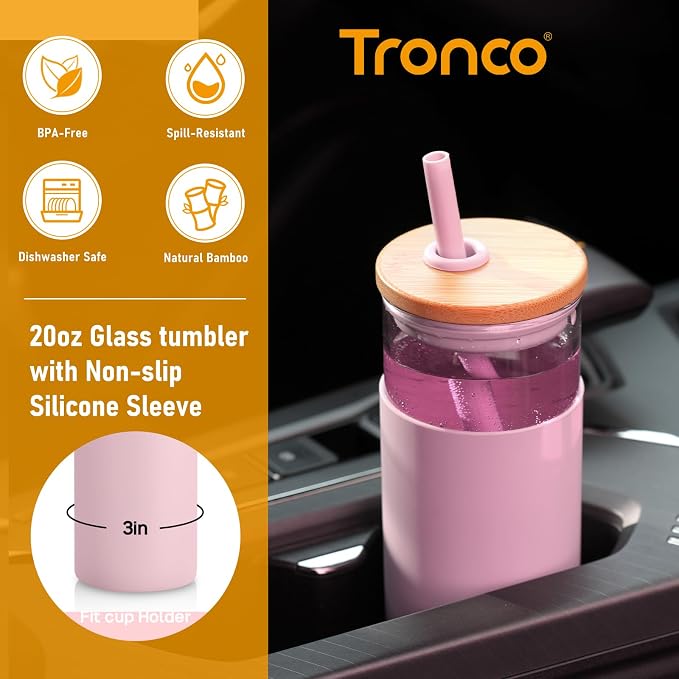 Tronco 20 oz Glass Tumbler - Image 3