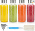 Zukro Glass Water Bottles with Stainless Steel Lids 12 oz, BPA Free 100% Leak by ZukroDrinkware