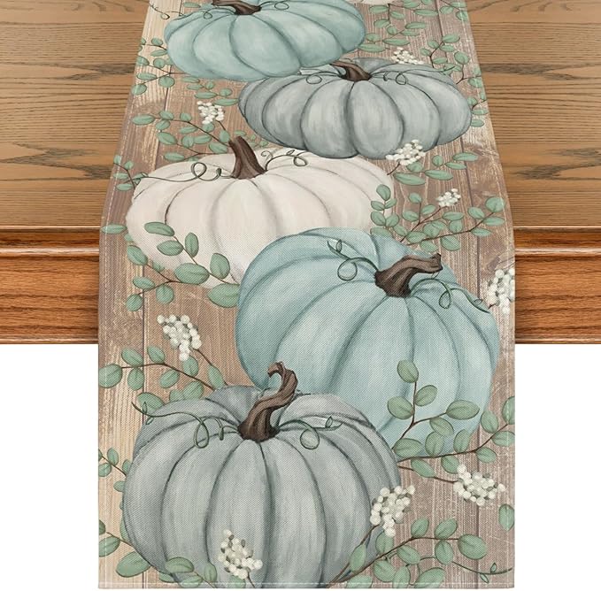 Artoid Mode 210 GSM Fall Table Runner 13x120 Inch Home Party Decor | Pumpkins by ArtoidMode