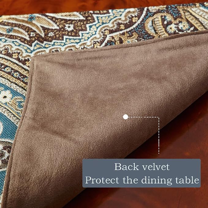 Luxury Vintage Design Table Runners 72 inches Long Embroidery Jacquard Fabric - Image 6