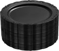 DaYammi 36PCS Black Plastic Plates, Heavy Duty Black Disposable Plates Premium by DaYammiwillaccompanyyou