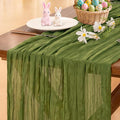 Cheesecloth Table Runner Summer Boho Wedding Birthday Party Home Decor | Moss by Socomi