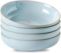 Ceramic Patsa Bowls, 34 oz Salad bowl Set of 4, Stoneware Serving Bowl by Tikooere