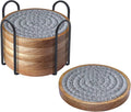 Eykao 6 Pack Coasters for Drinks Absorbent, 4.3 inches Cute Coasters for Kitchen by Eykao