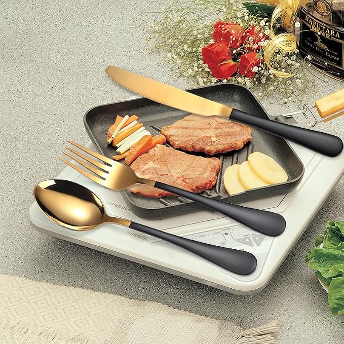 Black & Gold Silverware Set - Image 8
