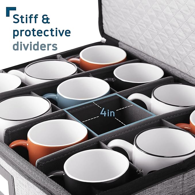 Fine China Storage Containers, 5 Piece Quilted Dish Storage Containers - Image 6