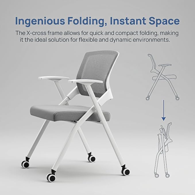 4 Pack Folding Office Chair - Image 5