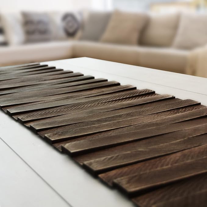 Wooden Table Runner, Natural Durable Wood Table Runner, 25 x 12 Inches - Image 2
