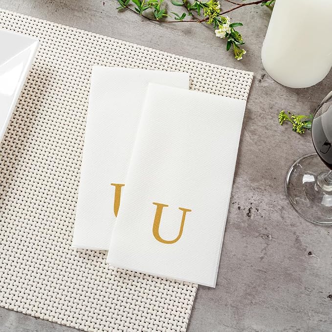 Luxenap 15.8 X 7.9 Inch Linen-Feel Guest Towels, 2000 Lettered Hand Towels - Image 6